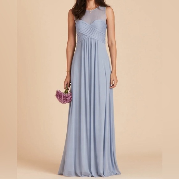 NWT Birdy Grey Blue Tulle Ryan Maxi Dress - Picture 2 of 15